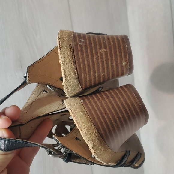 Josef Seibel Women Ruth 03 Comfort Leather Strap Sandals Heels shoes sz 9 - Picture 6 of 13